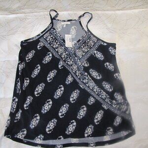 NWT Maurices Bandana Print Cross Front Tank Top size L